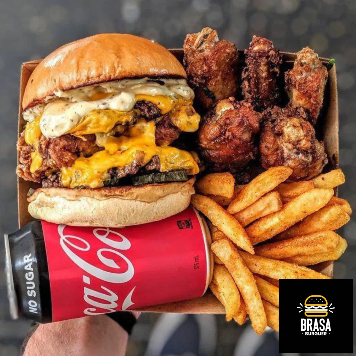 COMBO Solteiro - 1X Classic Chicken + Coca-Cola + 500g Fritas