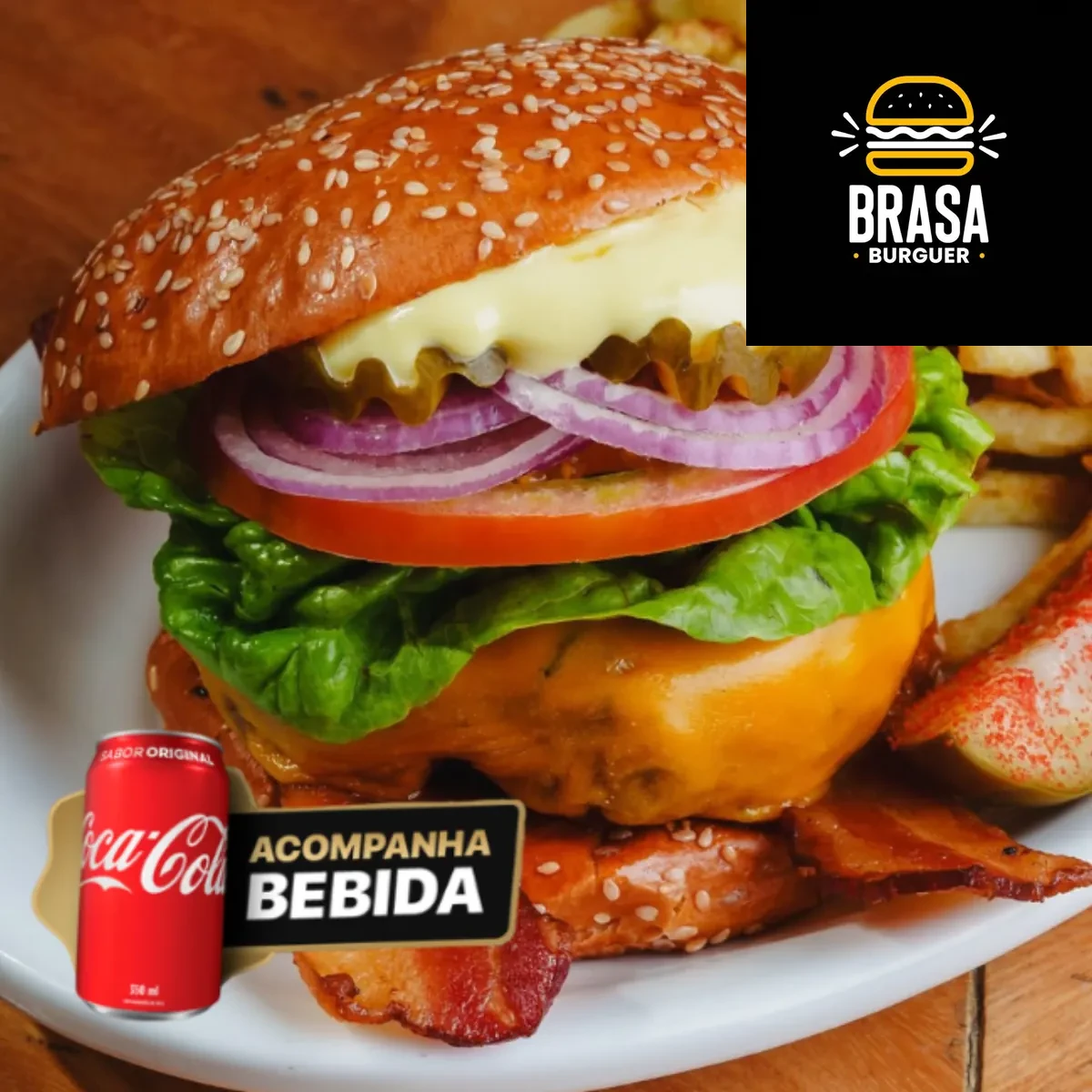 2X COMBO Classic Salada + 2X Coca-Cola + Fritas