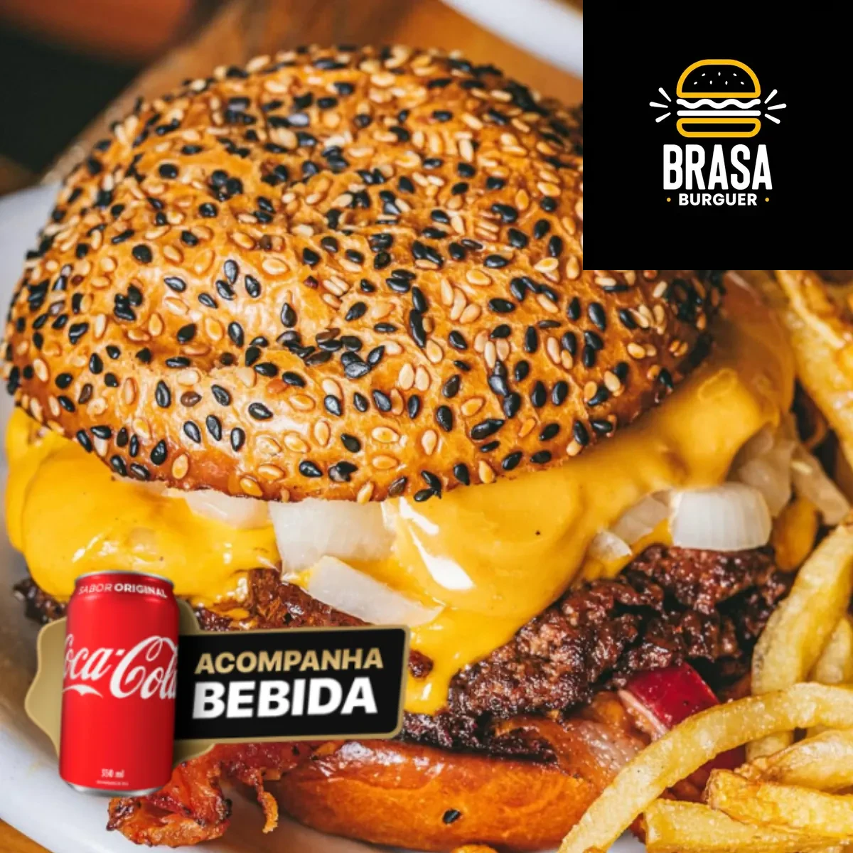 Classic Smash Burguer + Coca-Cola + Fritas